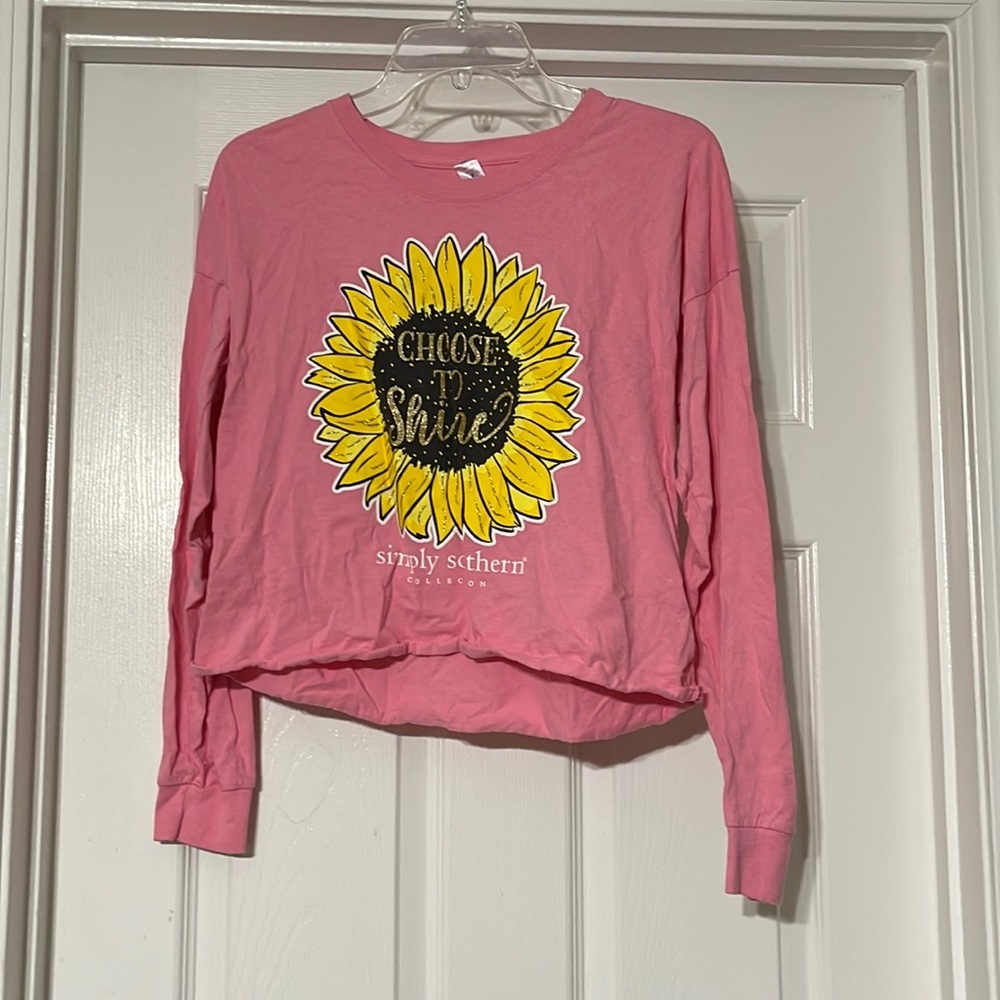 Cute Simply Southern Choose to Shine crop L